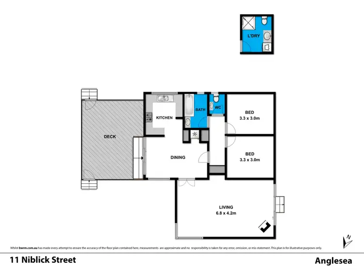Floorplan of Homely house listing, 11 Niblick Street, Anglesea VIC 3230
