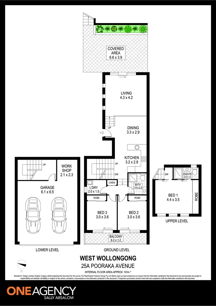 Floorplan of Homely semi-detached listing, 25A Pooraka Avenue, West Wollongong NSW 2500