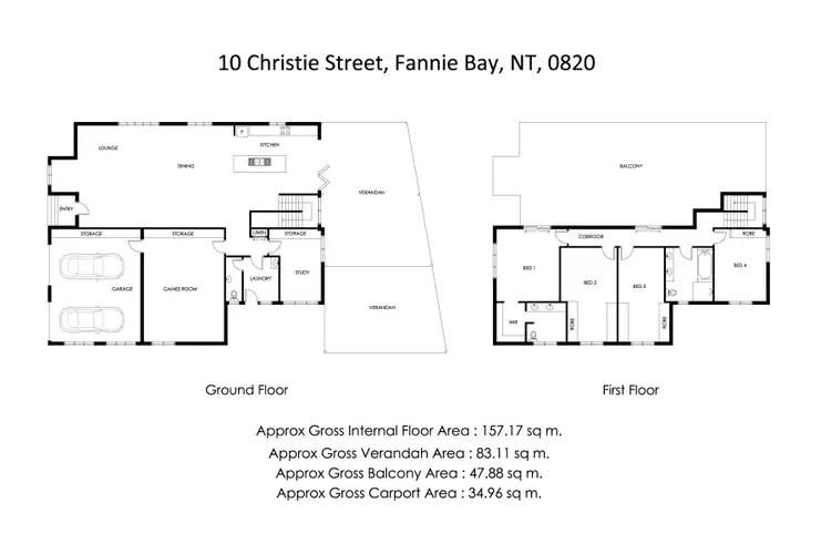 Floorplan of Homely house listing, 10 Christie Street, Fannie Bay NT 820