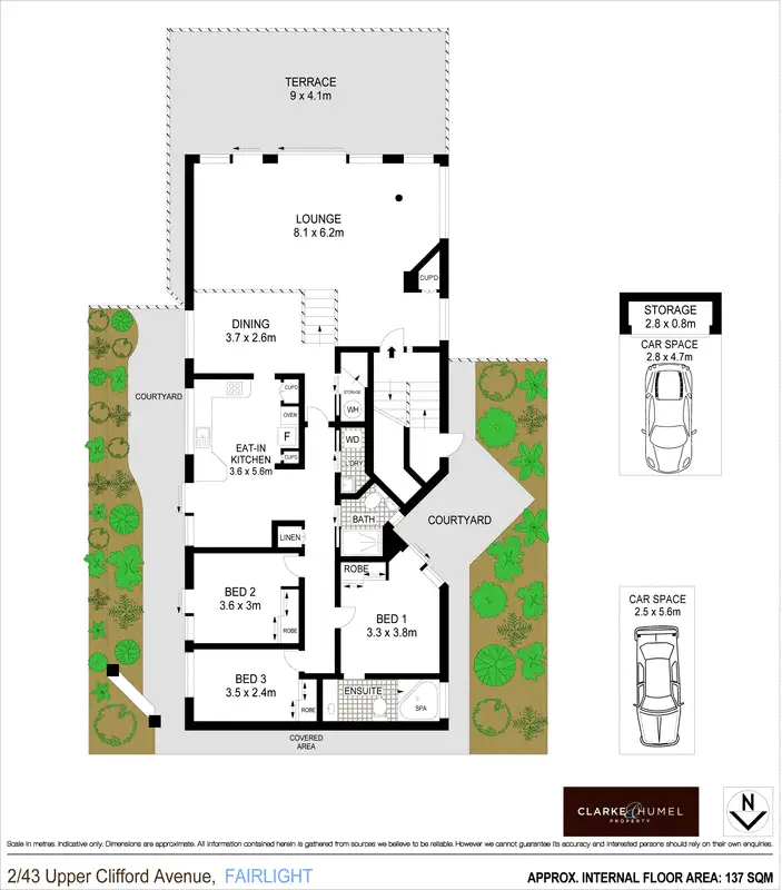 Floorplan of Homely apartment listing, 2/43 Upper Clifford Avenue, Fairlight NSW 2094
