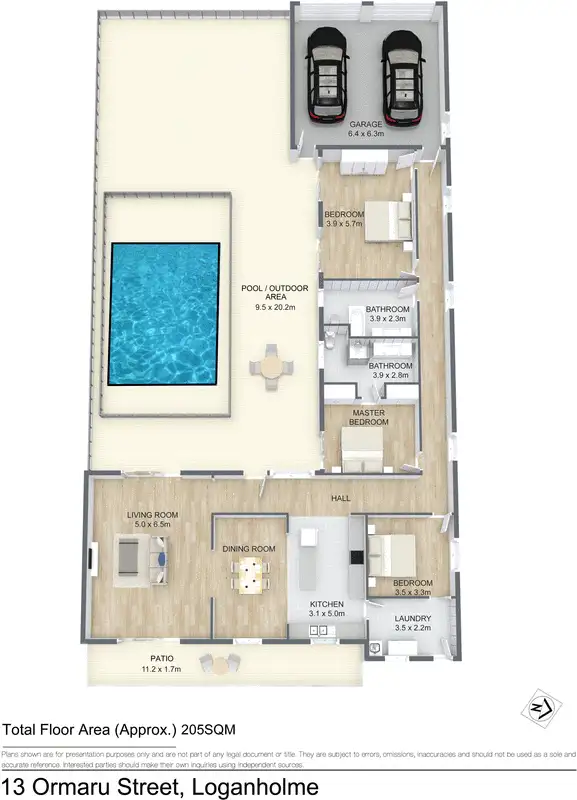 Floorplan of Homely house listing, 13 Omaru Street, Loganholme QLD 4129