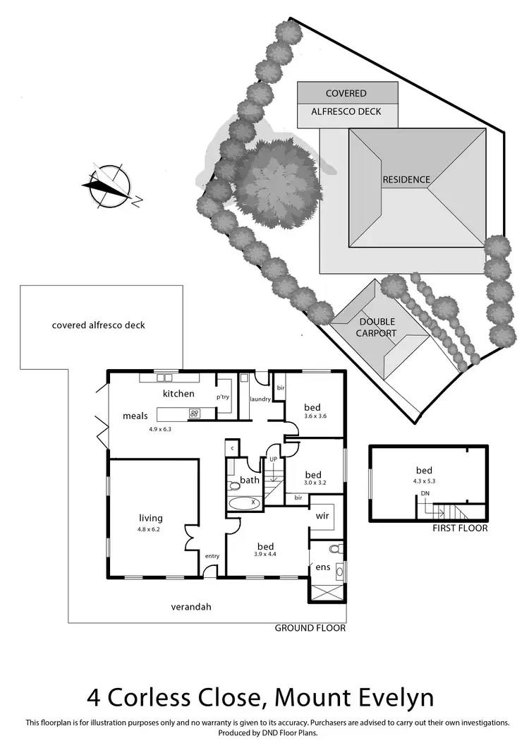 Floorplan of Homely house listing, 4 Corless Close, Mount Evelyn VIC 3796