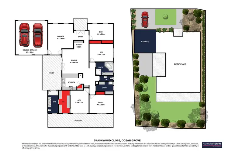 Floorplan of Homely house listing, 25 Ashwood Close, Ocean Grove VIC 3226