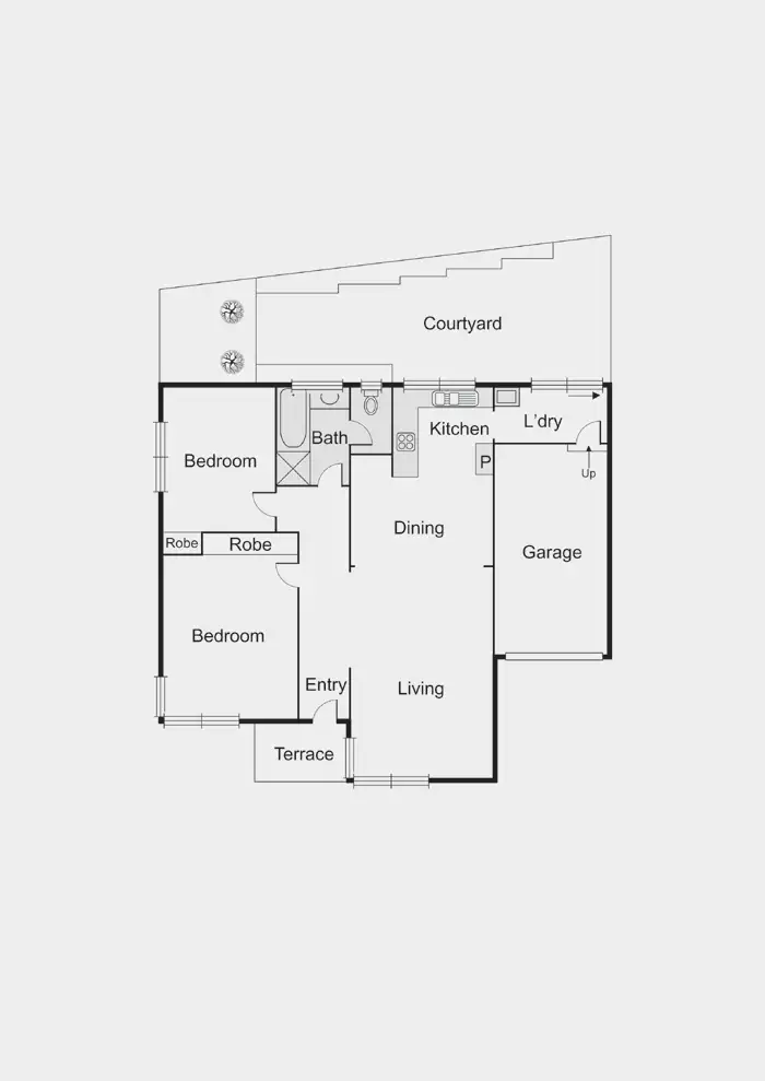 Floorplan of Homely unit listing, 1/26 Patty Street, Mentone VIC 3194