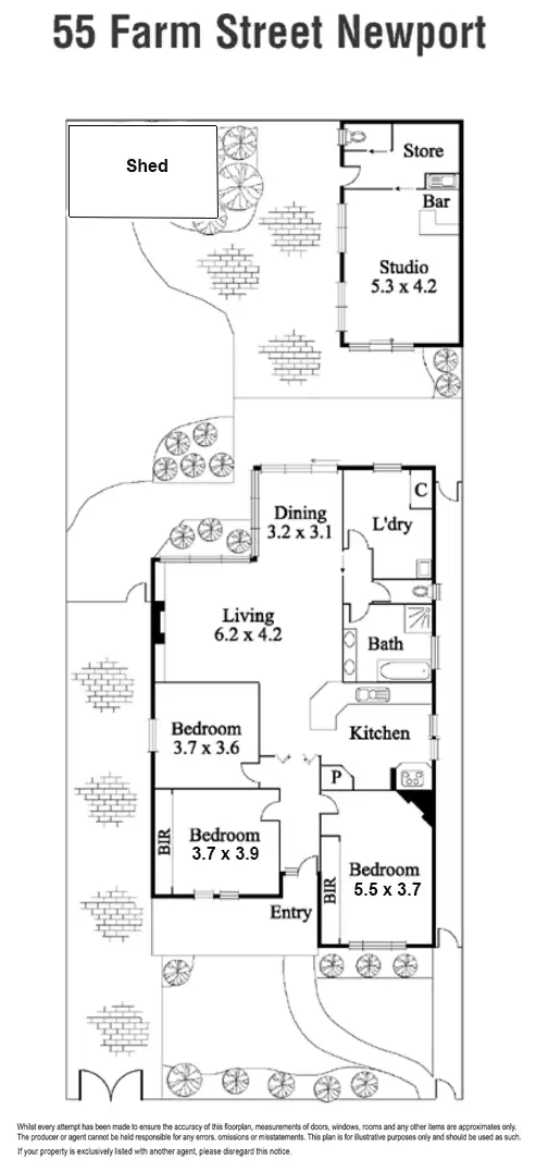 Floorplan of Homely house listing, 55 Farm Street, Newport VIC 3015