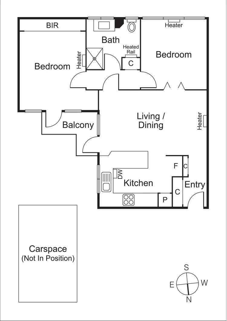 Floorplan of Homely apartment listing, 12/28 Fulton Street, St Kilda East VIC 3183
