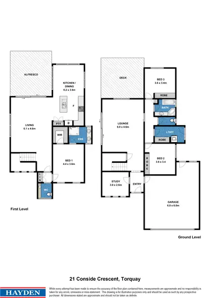 Floorplan of Homely house listing, 21 Conside Crescent, Torquay VIC 3228