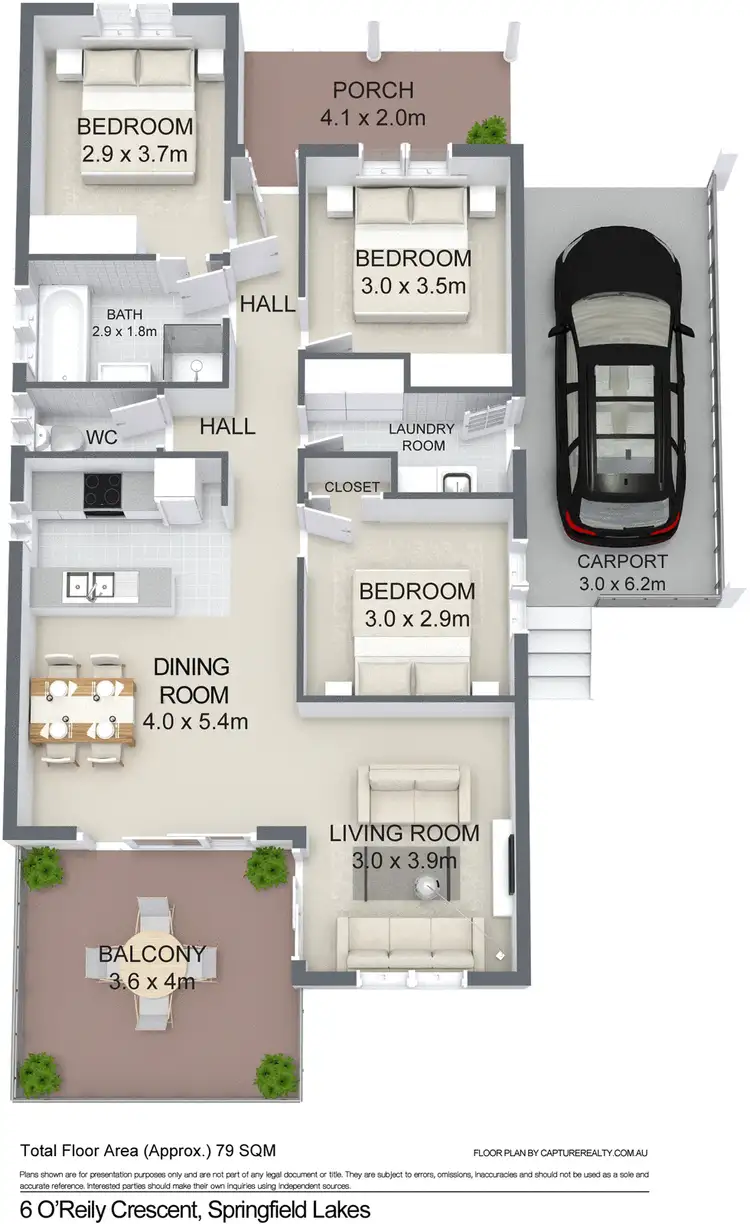 Floorplan of Homely house listing, 6 O'Reilly Crescent, Springfield Lakes QLD 4300