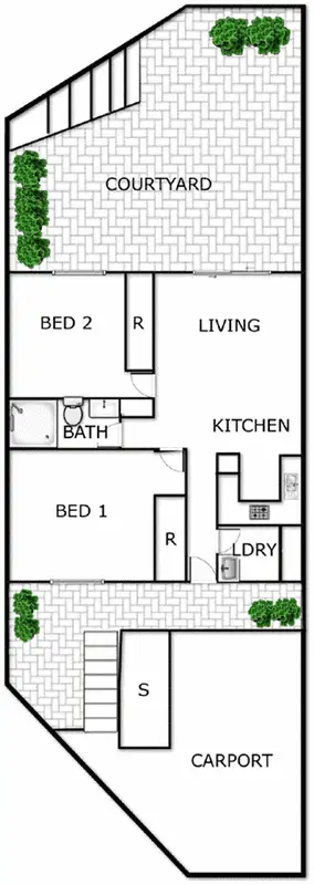 Floorplan of Homely house listing, 1/1 Rowe Place, Phillip ACT 2606