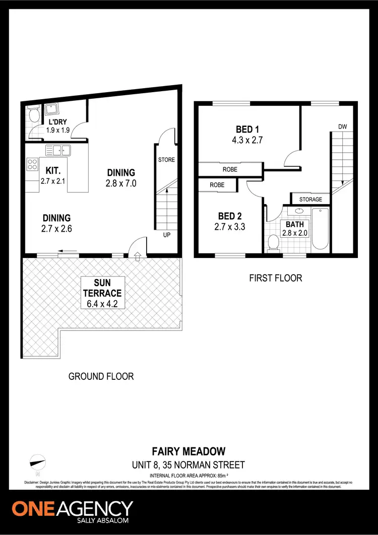 Floorplan of Homely townhouse listing, 8/35 Norman Street, Fairy Meadow NSW 2519