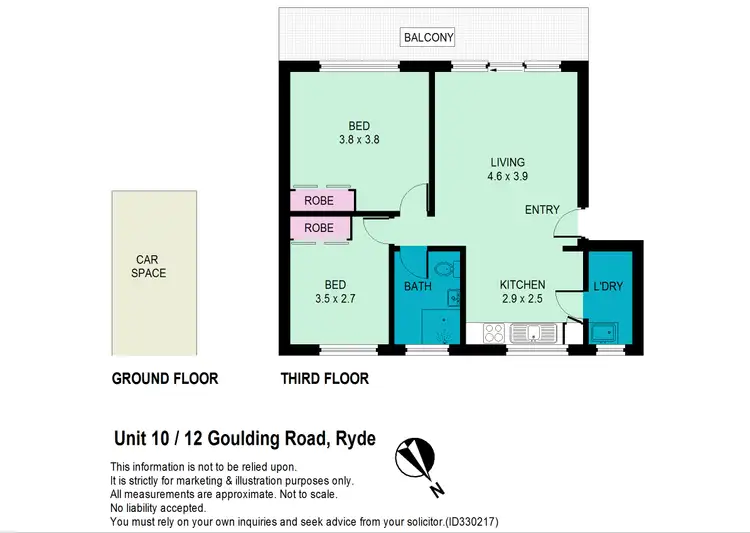 Floorplan of Homely apartment listing, 10/12 Goulding Road, Ryde NSW 2112