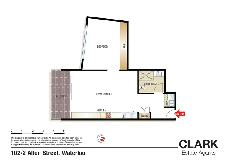 Floorplan of Homely apartment listing, 102/2 Allen Street, Waterloo NSW 2017