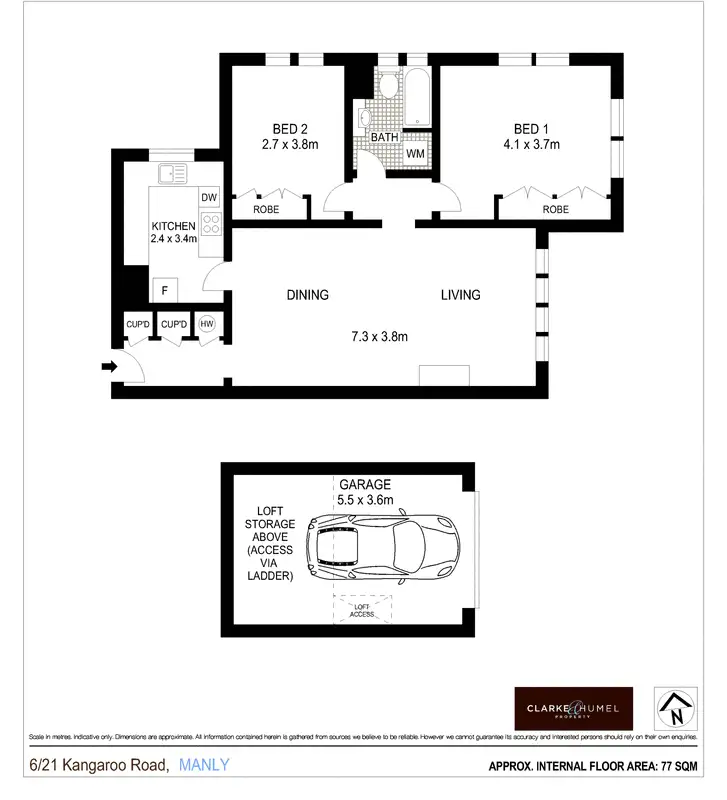 Floorplan of Homely apartment listing, 6/21 Kangaroo Street, Manly NSW 2095