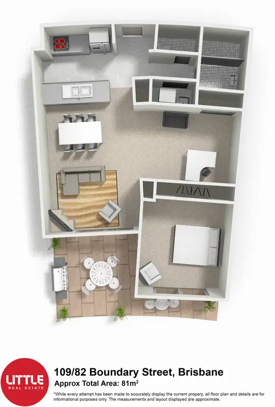 Floorplan of Homely apartment listing, 109/82 Boundary Street, Brisbane QLD 4000