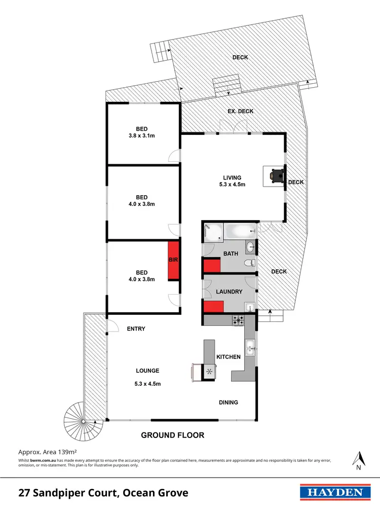 Floorplan of Homely house listing, 27 Sandpiper Court, Ocean Grove VIC 3226
