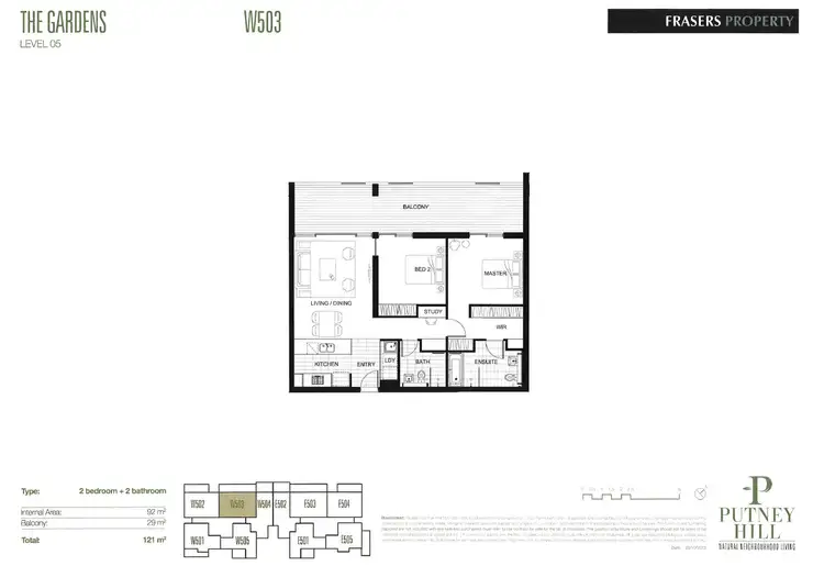 Floorplan of Homely unit listing, W503/600 Victoria Road, Ryde NSW 2112
