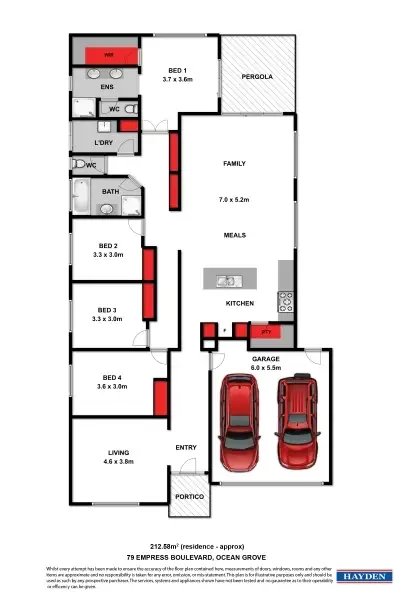 Floorplan of Homely house listing, 79 Empress Boulevard, Ocean Grove VIC 3226