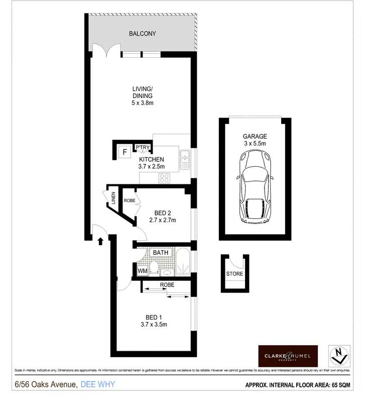 Floorplan of Homely apartment listing, 6/56 Oaks Avenue, Dee Why NSW 2099