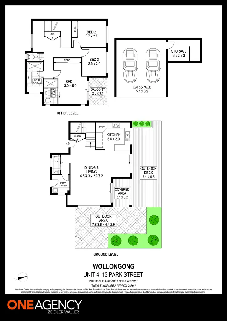 Floorplan of Homely townhouse listing, 4/13 Park Street, Wollongong NSW 2500