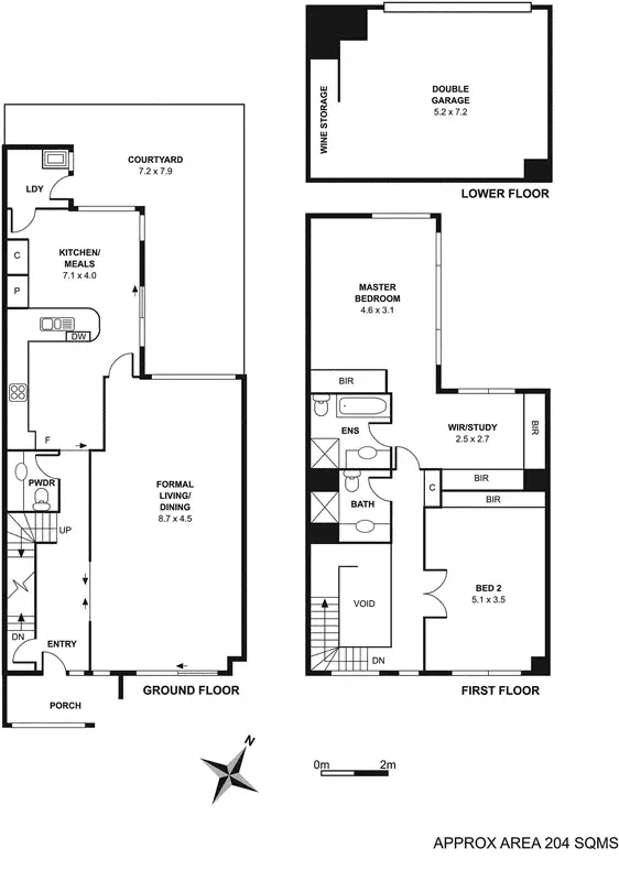 Floorplan of Homely townhouse listing, 13/7 Gordon Street, Toorak VIC 3142
