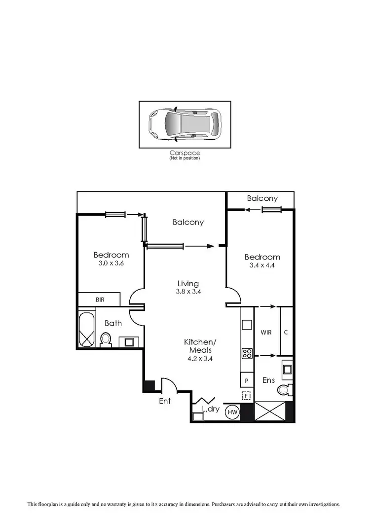 Floorplan of Homely apartment listing, 102/8 Breavington Way, Northcote VIC 3070
