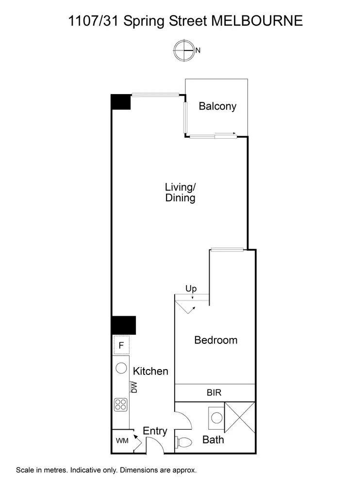 Floorplan of Homely apartment listing, 1107/31 Spring Street, Melbourne VIC 3000