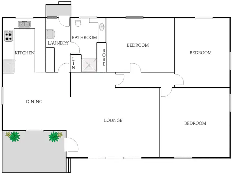 Floorplan of Homely house listing, 1 Yanco Place, Duffy ACT 2611