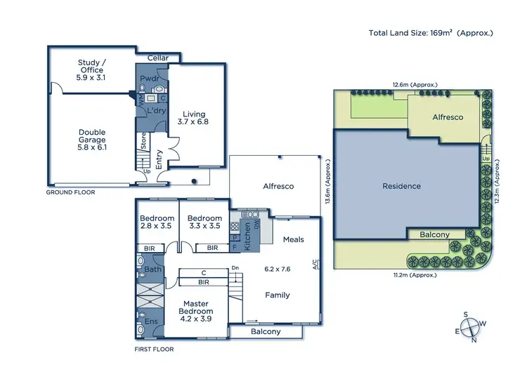 Floorplan of Homely townhouse listing, 2/1 Nartanda Court, Doncaster East VIC 3109