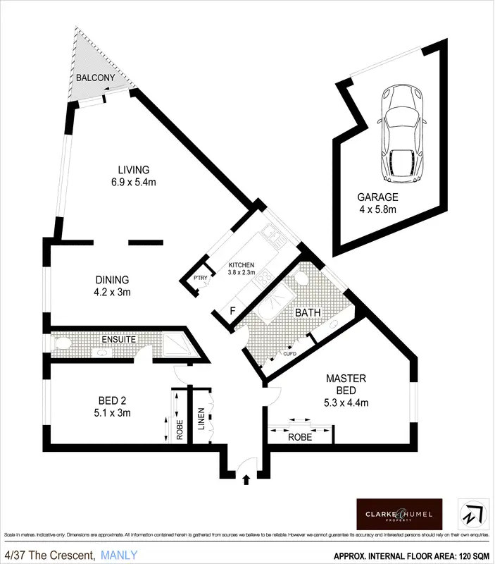 Floorplan of Homely apartment listing, 4/37 The Crescent, Manly NSW 2095