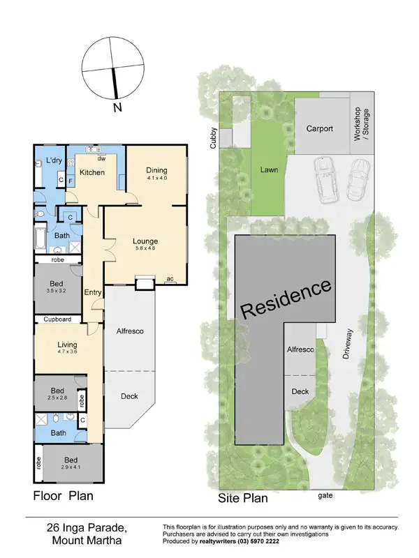 Floorplan of Homely house listing, 26 Inga Parade, Mount Martha VIC 3934