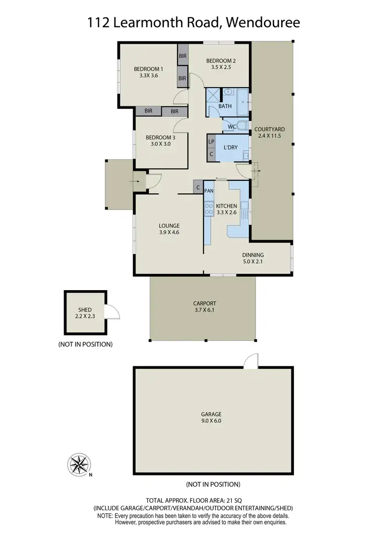 Floorplan of Homely house listing, 112 Learmonth Road, Wendouree VIC 3355