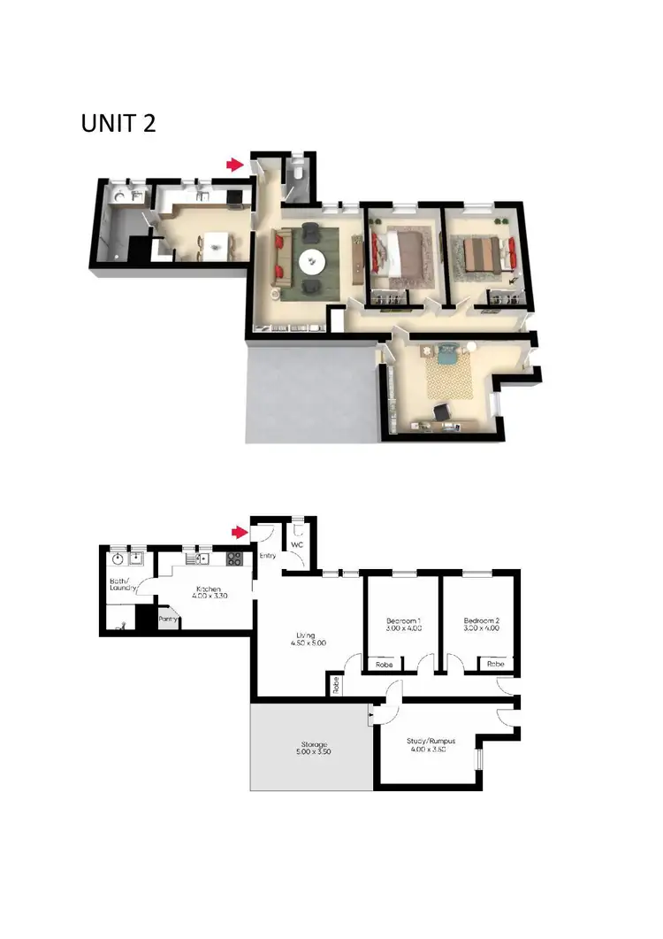 Floorplan of Homely unit listing, 2/1 Addicott Street, Frankston VIC 3199