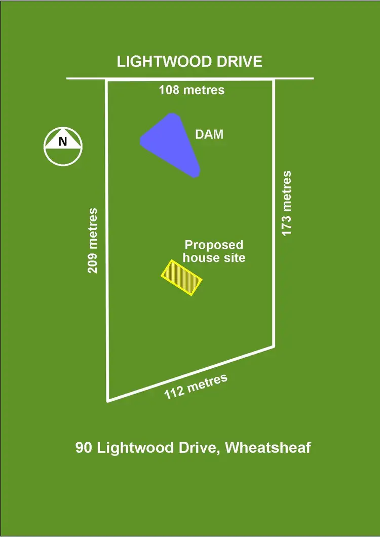 Floorplan of Homely land listing, 90 Lightwood Drive, Wheatsheaf VIC 3461