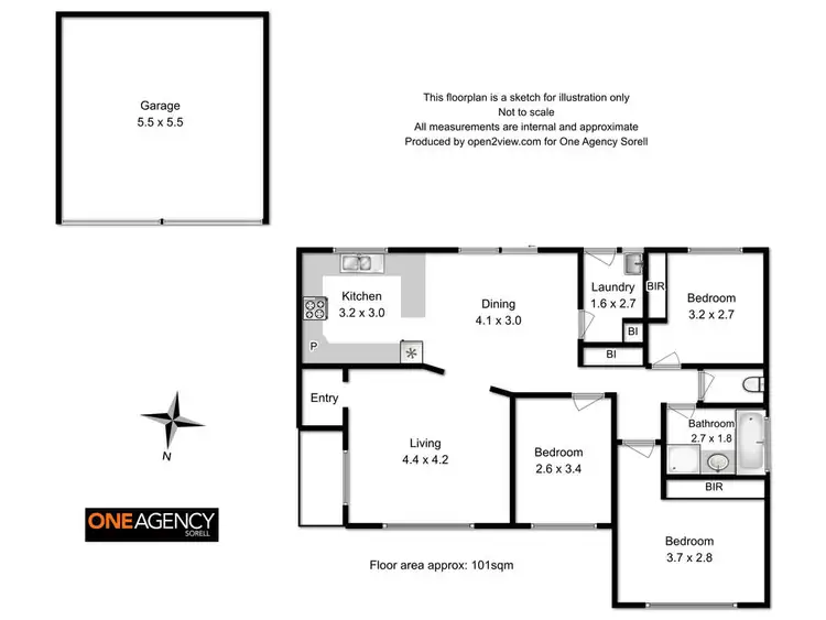 Floorplan of Homely house listing, 9 Morrisby Road, Old Beach TAS 7017