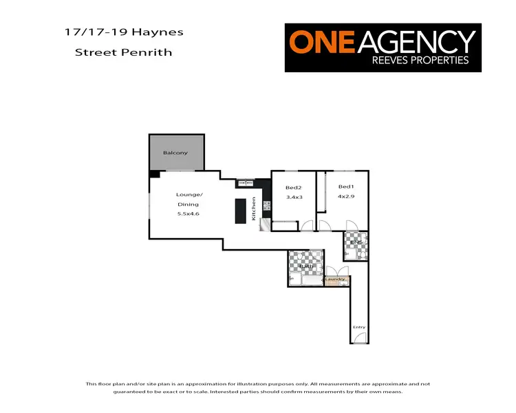 Floorplan of Homely unit listing, 17/17-19 Haynes Street, Penrith NSW 2750