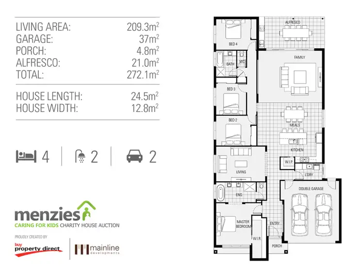 Floorplan of Homely house listing, 48 Tamara Circuit, Langwarrin VIC 3910