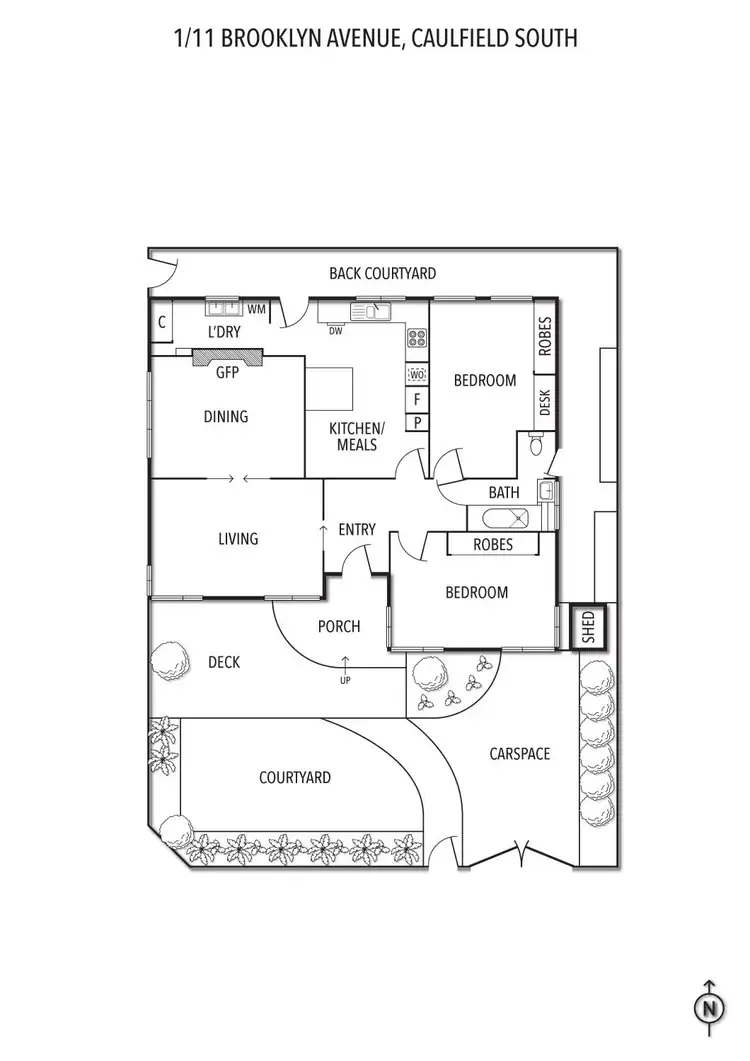 Floorplan of Homely house listing, 1/11 Brooklyn Avenue, Caulfield South VIC 3162
