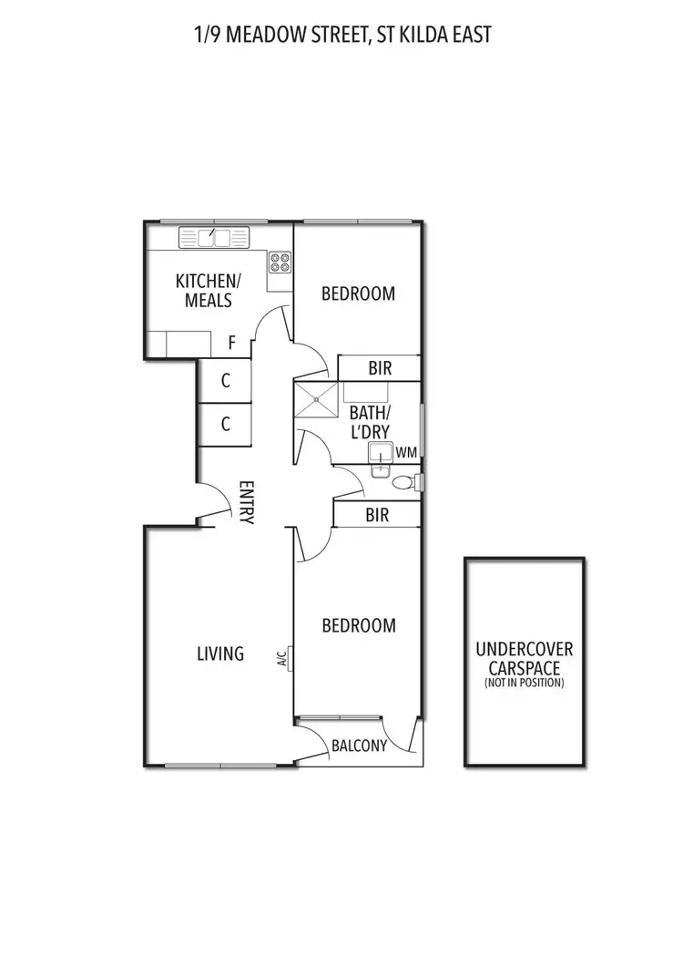 Floorplan of Homely apartment listing, 1/9 Meadow Street, St Kilda East VIC 3183