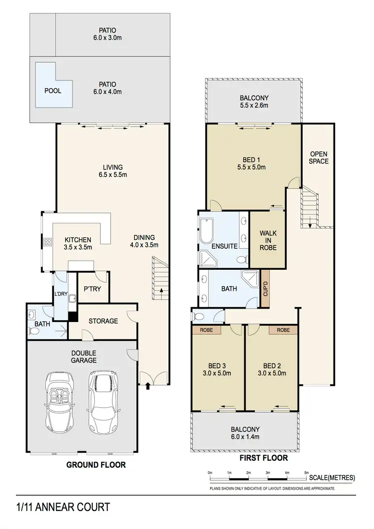Floorplan of Homely semi-detached listing, 1/11 Annear Court, Stuart Park NT 820