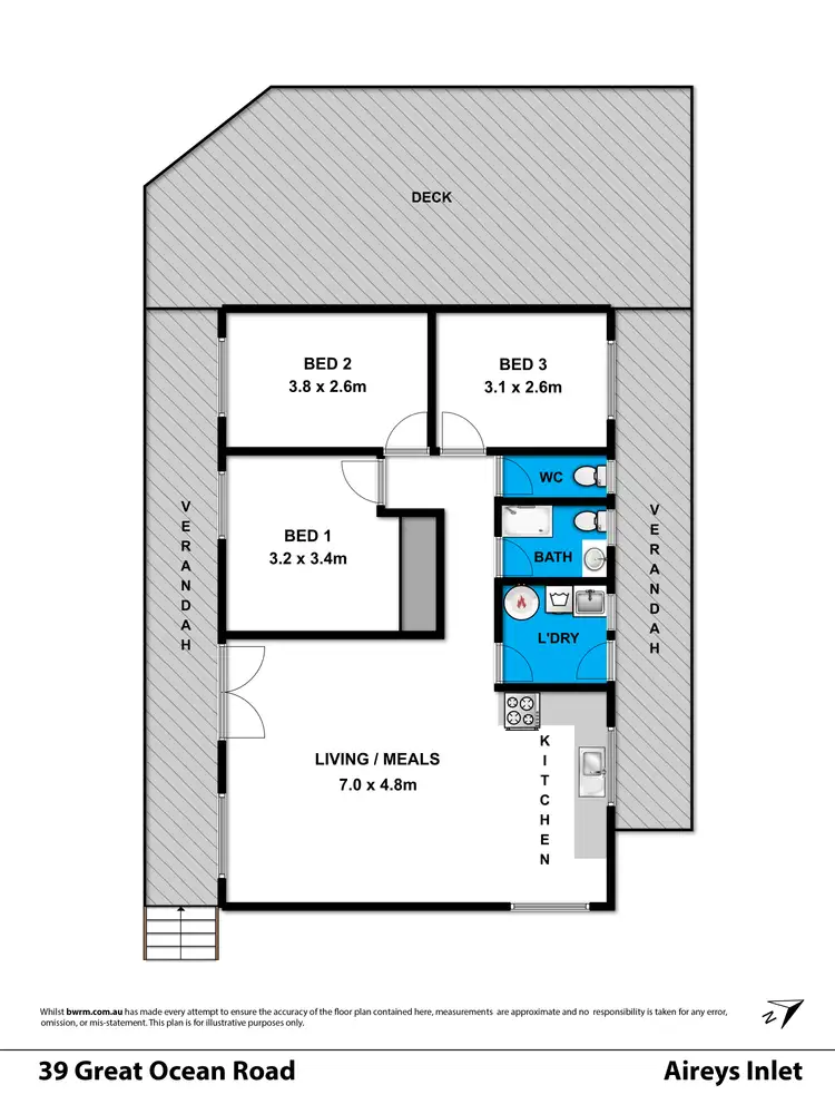Floorplan of Homely house listing, 39 Great Ocean Road, Aireys Inlet VIC 3231