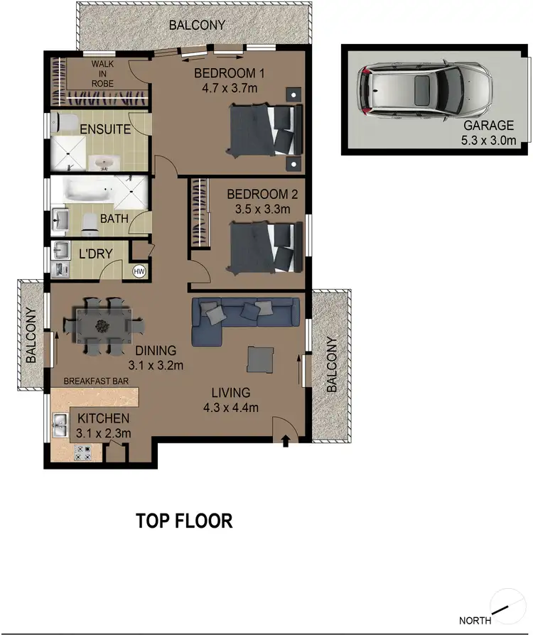 Floorplan of Homely apartment listing, 7/173-175 Glenayr Avenue, Bondi Beach NSW 2026