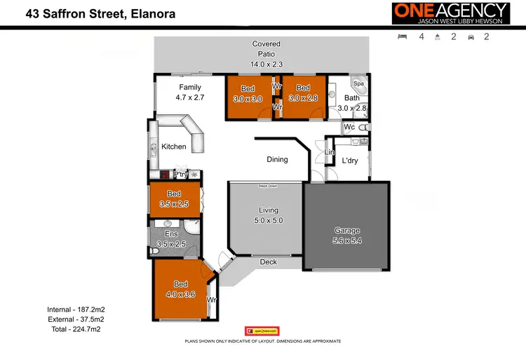 Floorplan of Homely house listing, 43 Saffron Street, Elanora QLD 4221