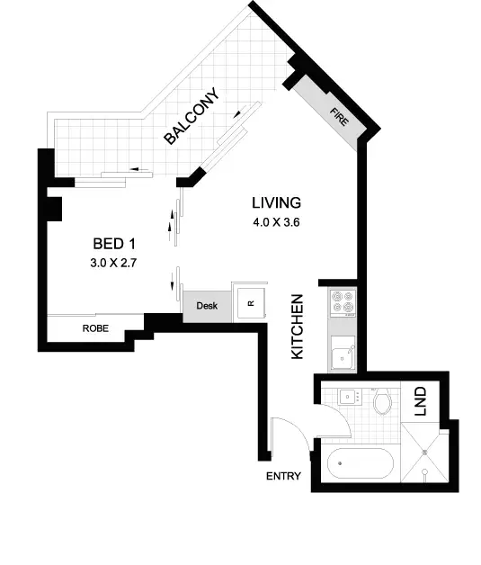 Floorplan of Homely apartment listing, 60/220 Goulburn Street, Surry Hills NSW 2010