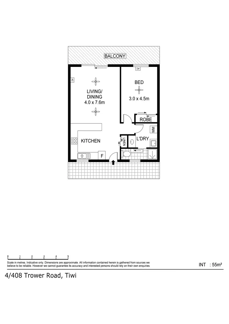 Floorplan of Homely unit listing, 4/408 Trower Road, Tiwi NT 810