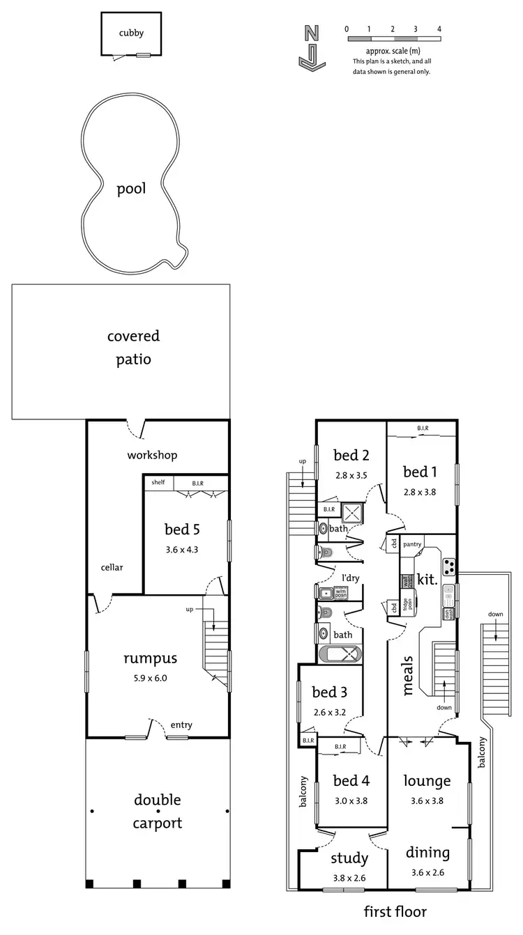 Floorplan of Homely house listing, 1 Westmore Drive, Heathmont VIC 3135