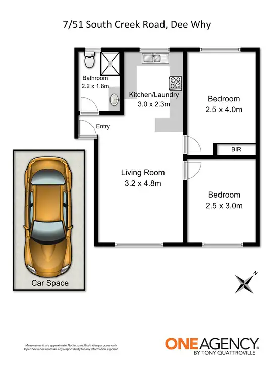 Floorplan of Homely unit listing, 7/51 South Creek Road, Dee Why NSW 2099