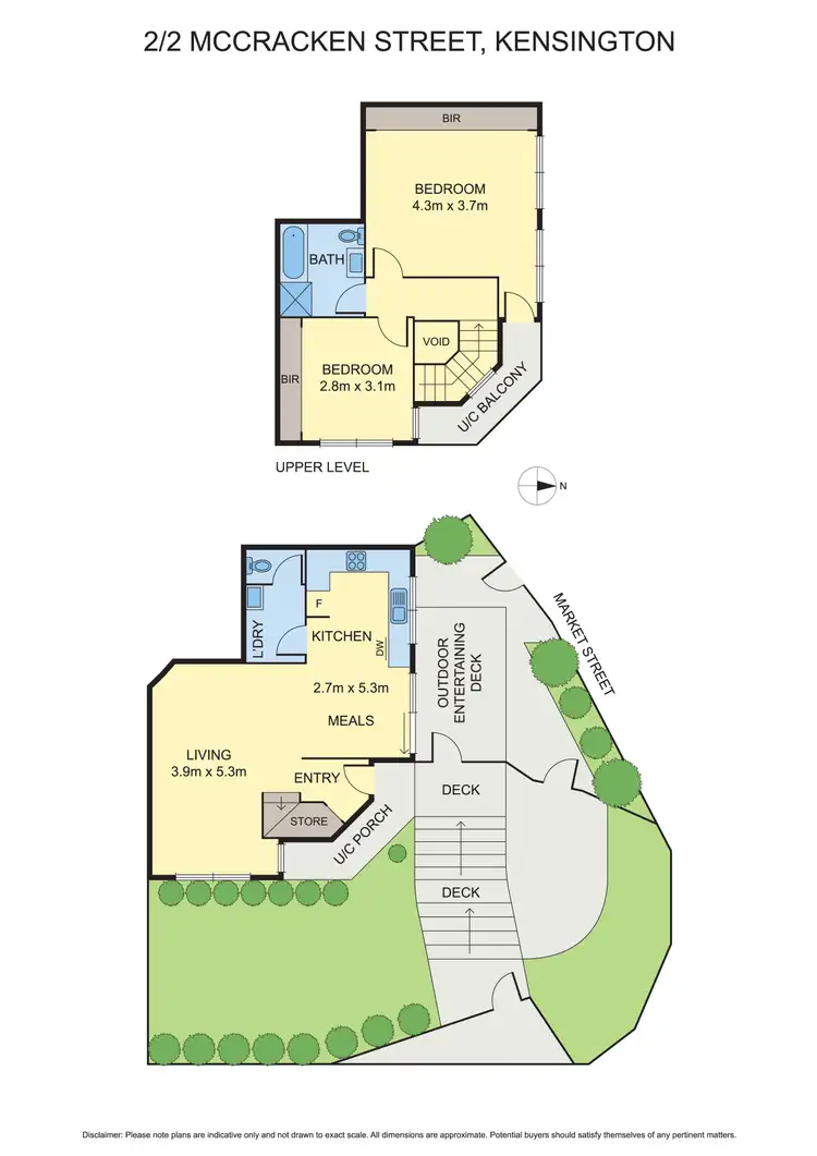 Floorplan of Homely townhouse listing, 2/2 McCracken Street, Kensington VIC 3031