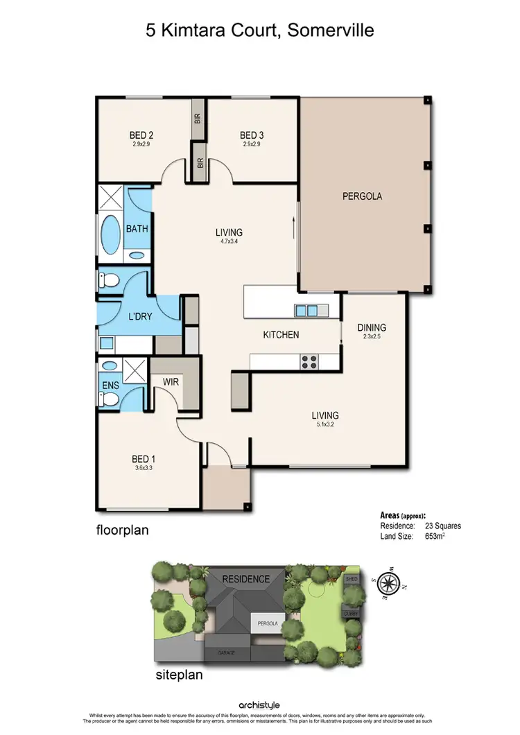 Floorplan of Homely house listing, 5 Kimtara Court, Somerville VIC 3912