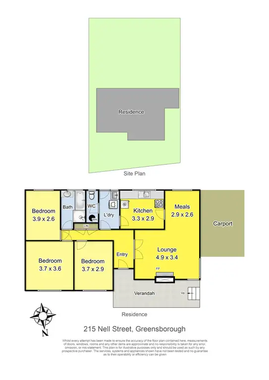 Floorplan of Homely house listing, 215 Nell Street, Greensborough VIC 3088
