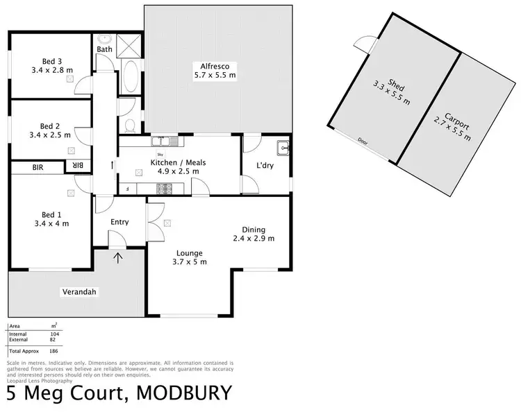 Floorplan of Homely house listing, 5 Meg Court, Modbury SA 5092